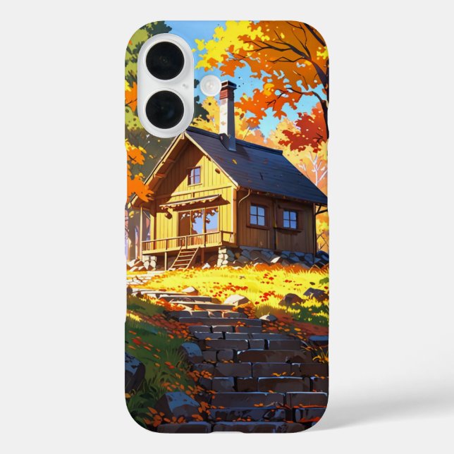 Cozy Autumn Cabin Case-Mate iPhone Case (Back)