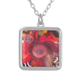 Cozy Autumn Charm - Fall Decor & Gifts Silver Plated Necklace