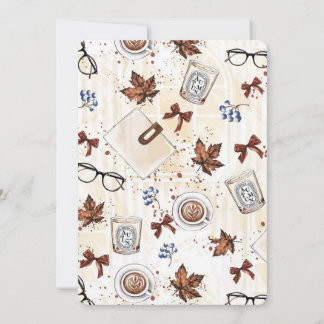 Cozy Autumn Coffee & Books Invitation | Vintage Fa