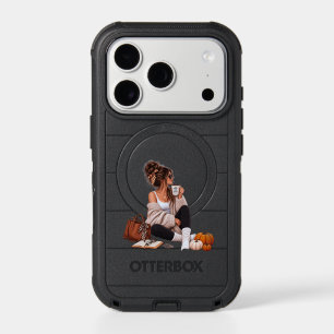 Cozy Autumn Coffee Girl Fall Aesthetic Art iPhone 17 Pro Case
