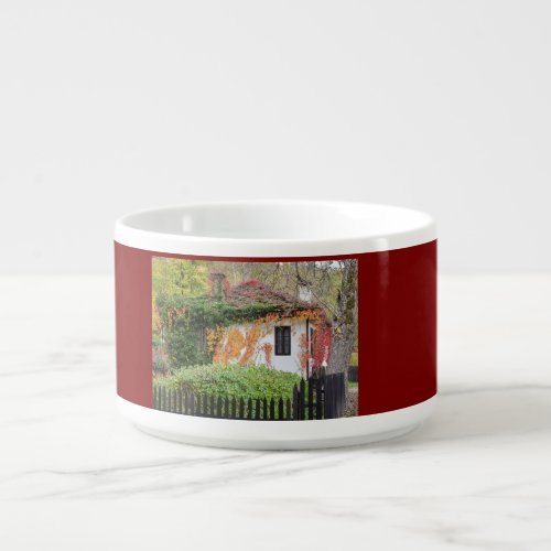 Cozy Autumn Cottage Countryside Architecture Bowl
