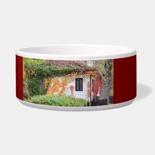 Cozy Autumn Cottage Countryside Architecture Bowl