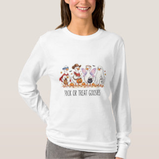 Cozy Autumn Duck with Pumpkin Spice Latte T-Shirt