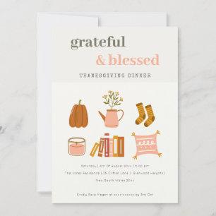 Cozy Autumn Essential Thanksgivings Dinner Invite