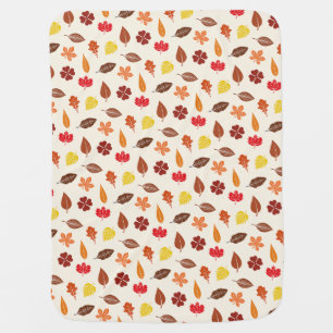 Cozy Autumn Fall Leaves Baby Blanket