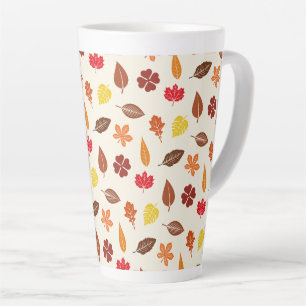 Cozy Autumn Fall Leaves Latte Mug