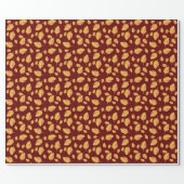 Cozy Autumn Fall Leaves Wrapping Paper (Flat)