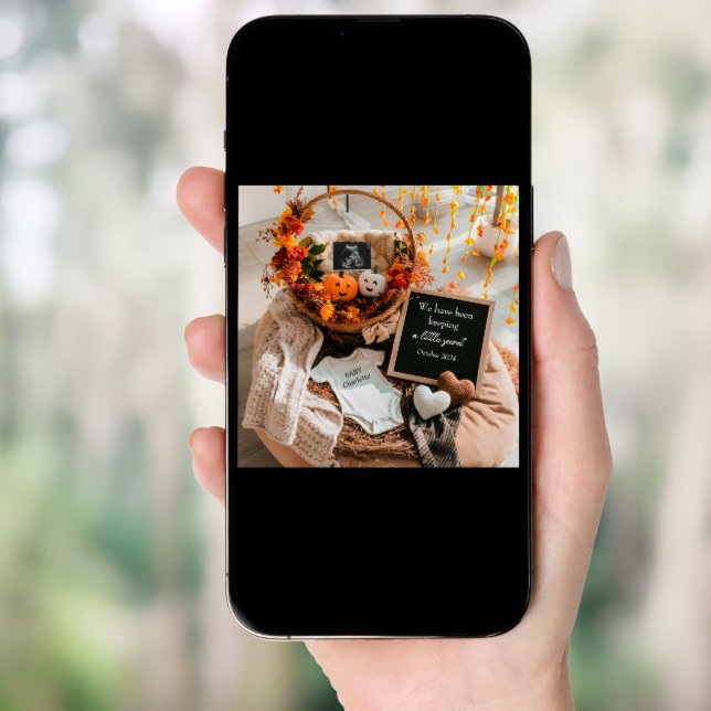 Cozy autumn Fall Pregnancy Announcement Digital (Front Digital)