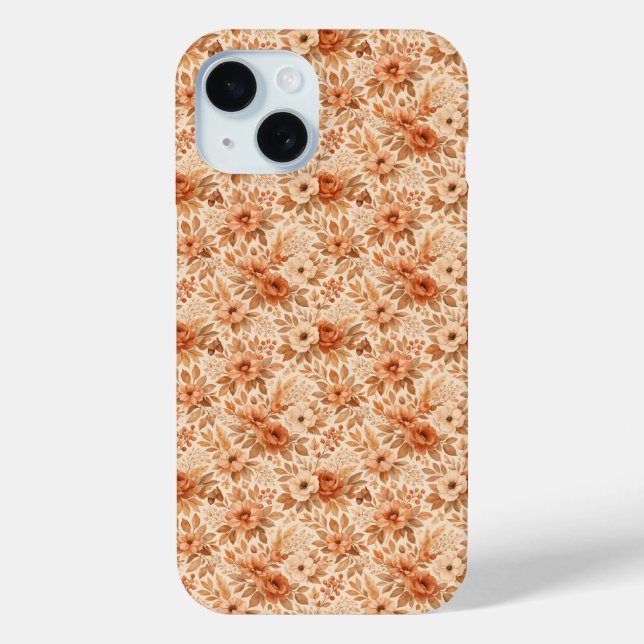 Cozy Autumn Floral Pattern Case-Mate iPhone Case (Back)