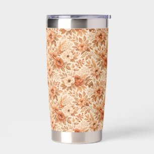 Cozy Autumn Floral Pattern Insulated Tumbler