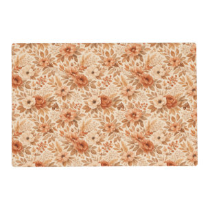 Cozy Autumn Floral Pattern Placemat