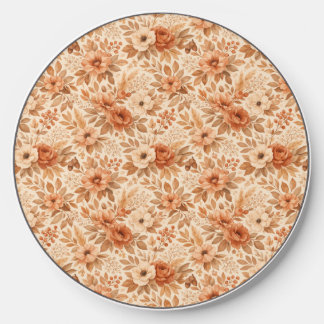 Cozy Autumn Floral Pattern Wireless Charger