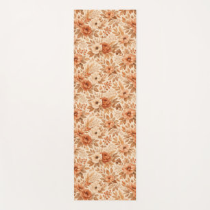Cozy Autumn Floral Pattern Yoga Mat