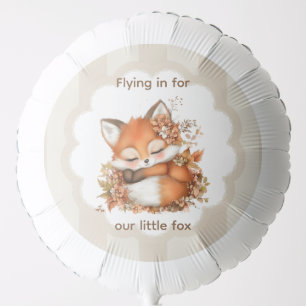 Cozy Autumn Fox Baby Shower Cozy Woodland Party Balloon