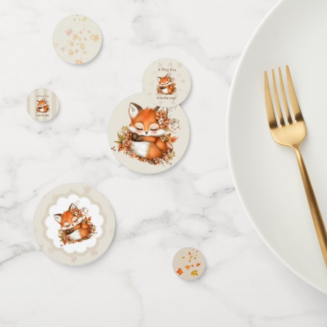 Cozy Autumn Fox Baby Shower Cozy Woodland Party Confetti (Group)