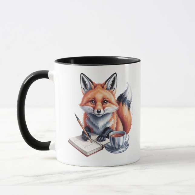 Cozy Autumn Fox Watercolor Mug  (Left)