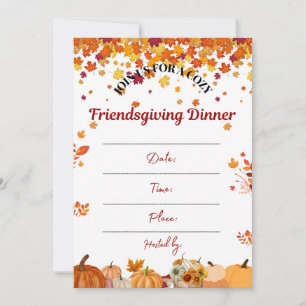 Cozy Autumn Friendsgiving Dinner Invite