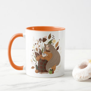 Cozy Autumn Girl Mug