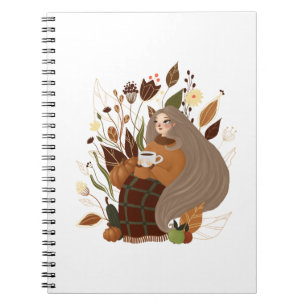 Cozy Autumn Girl Notebook