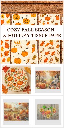 Cozy Autumn, Halloween & Thanksgiving Tissue Paper