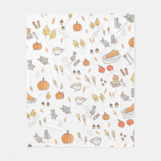 Cozy Autumn Harvest Fleece Blanket