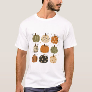 Cozy Autumn Harvest Watercolor Pumpkin T-Shirt