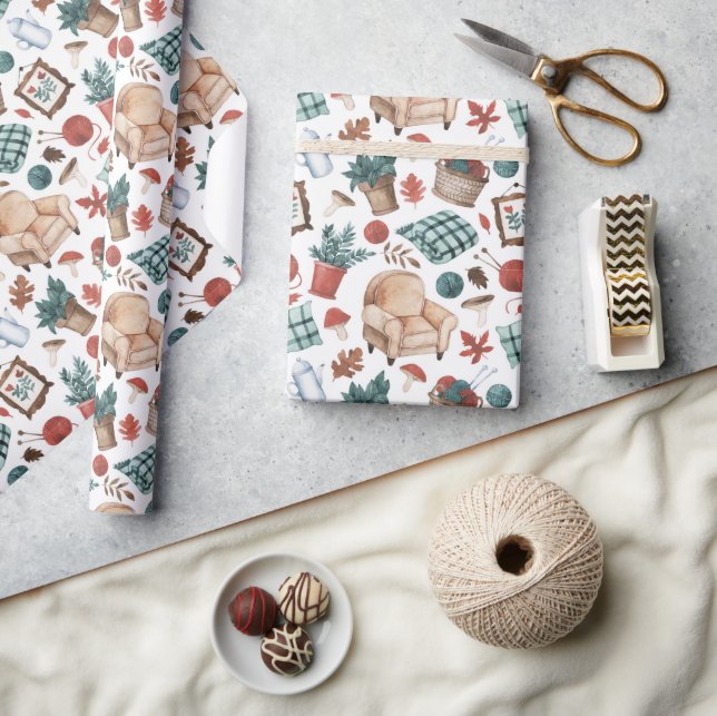Cozy Autumn Home  Wrapping Paper (Crafts)