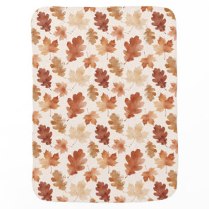 Cozy Autumn Leaf Pattern Baby Blanket