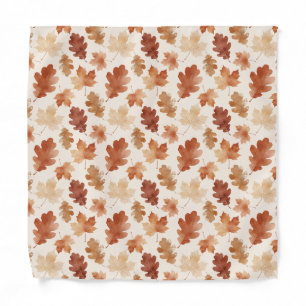 Cozy Autumn Leaf Pattern Bandana