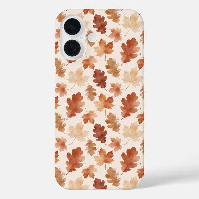 Cozy Autumn Leaf Pattern Case-Mate iPhone Case (Back)