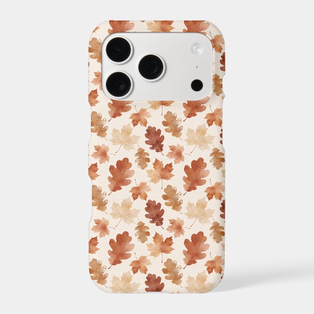Cozy Autumn Leaf Pattern Case-Mate iPhone Case (Back)
