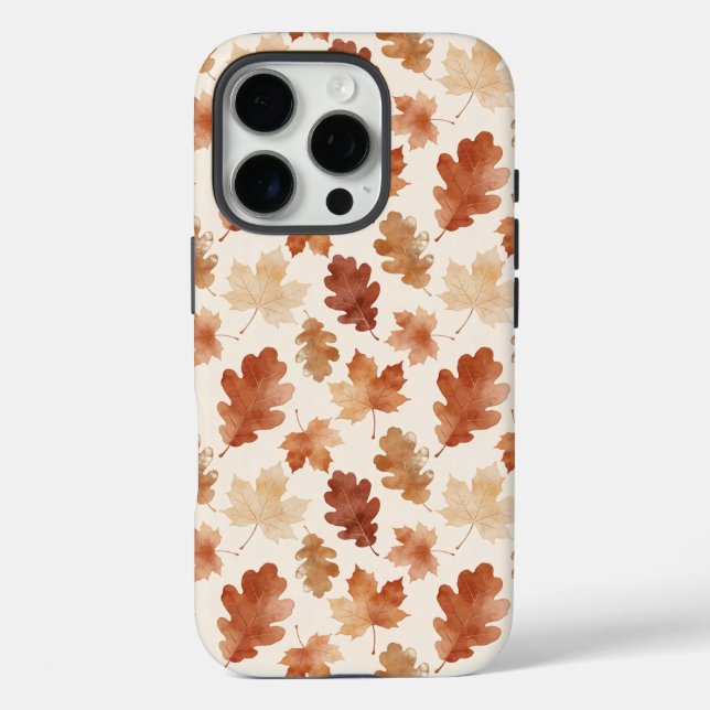 Cozy Autumn Leaf Pattern Case-Mate iPhone Case (Back)