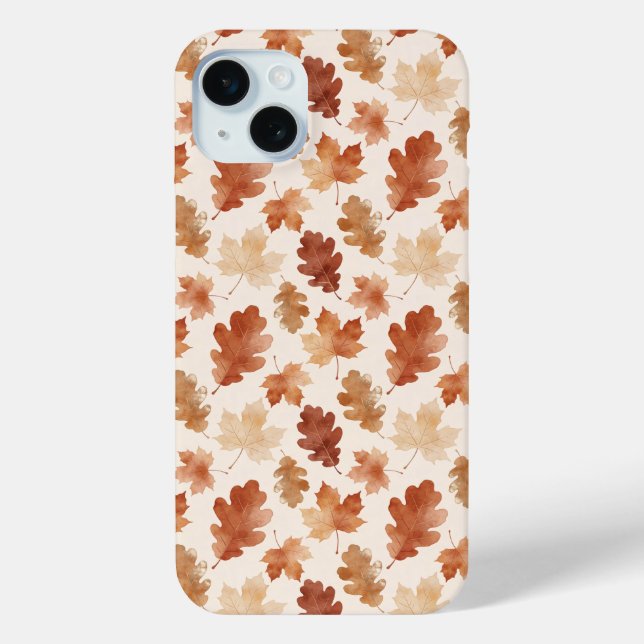 Cozy Autumn Leaf Pattern Case-Mate iPhone Case (Back)