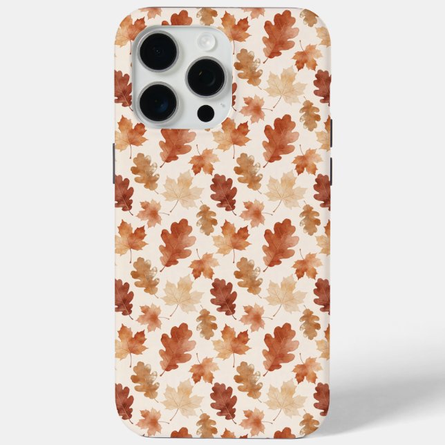Cozy Autumn Leaf Pattern Case-Mate iPhone Case (Back)