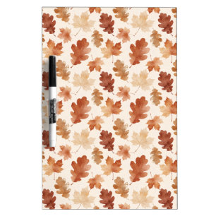 Cozy Autumn Leaf Pattern Dry Erase Board