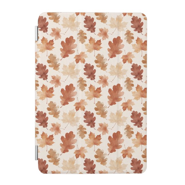 Cozy Autumn Leaf Pattern iPad Mini Cover (Front)