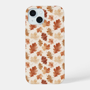 Cozy Autumn Leaf Pattern iPhone 15 Case