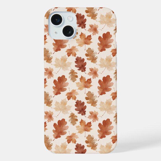 Cozy Autumn Leaf Pattern Iphone Case (Back)