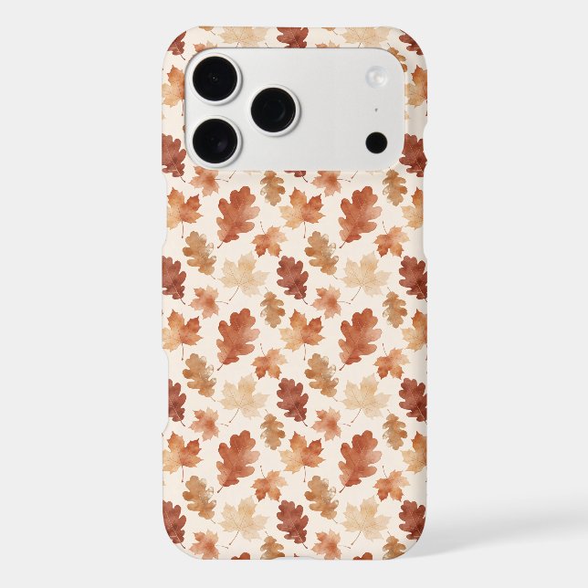 Cozy Autumn Leaf Pattern Iphone Case (Back)