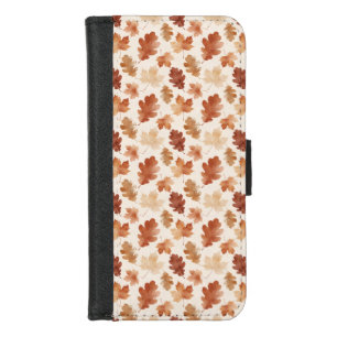 Cozy Autumn Leaf Pattern iPhone 8/7 Wallet Case