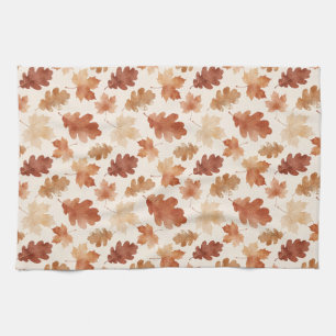 Cozy Autumn Leaf Pattern Kitchen Towel