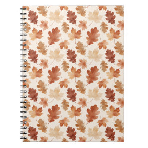 Cozy Autumn Leaf Pattern Notebook