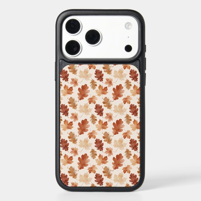 Cozy Autumn Leaf Pattern Otterbox iPhone Case (Back)