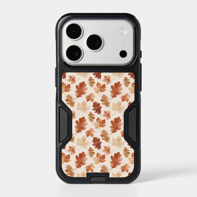 Cozy Autumn Leaf Pattern Otterbox iPhone Case (Back)