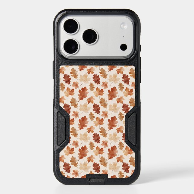 Cozy Autumn Leaf Pattern Otterbox iPhone Case (Back)