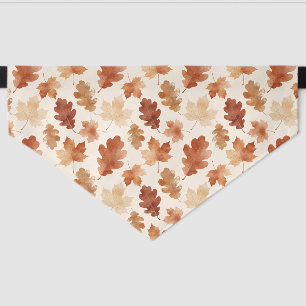 Cozy Autumn Leaf Pattern Pet Bandana Collar