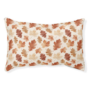 Cozy Autumn Leaf Pattern Pet Bed