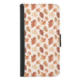 Cozy Autumn Leaf Pattern Samsung Galaxy S5 Wallet Case