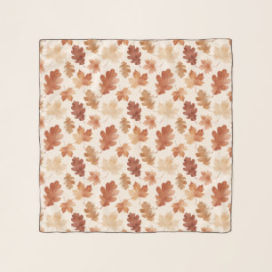 Cozy Autumn Leaf Pattern Scarf