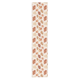 Cozy Autumn Leaf Pattern Short Table Runner